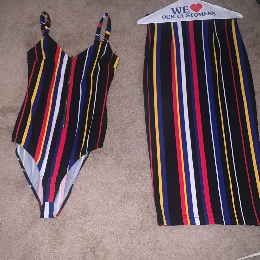 Two piece fitted dress